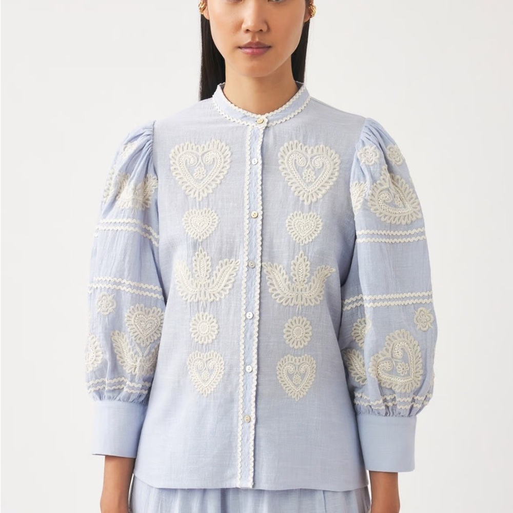 Antik Batik Rony Blouse, Blue size L (42)